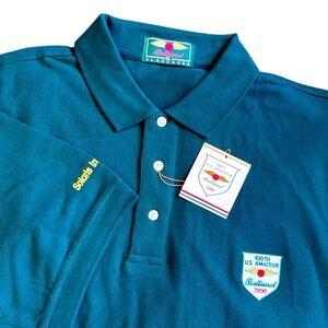 New Slazenger 2000 Baltusrol 100th US Amateur Polo Shirt Green Cotton Solaris XL